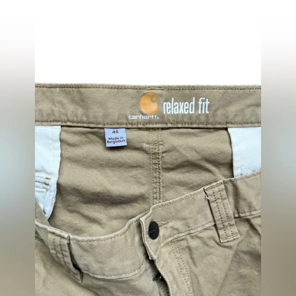 Carhartt Relaxed Fit Carpenter Cargo Shorts Men’s Size 46 Khaki Tan Brown.